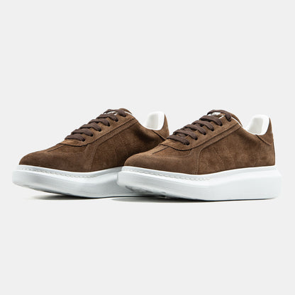 Alexander McQueen Brown White Suede