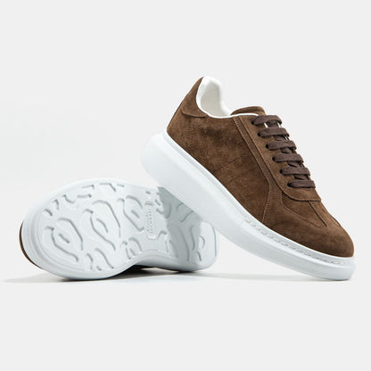 Alexander McQueen Brown White Suede