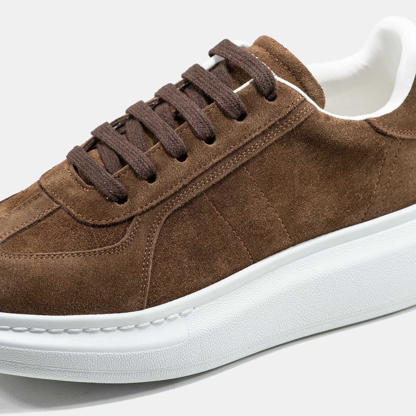 Alexander McQueen Brown White Suede