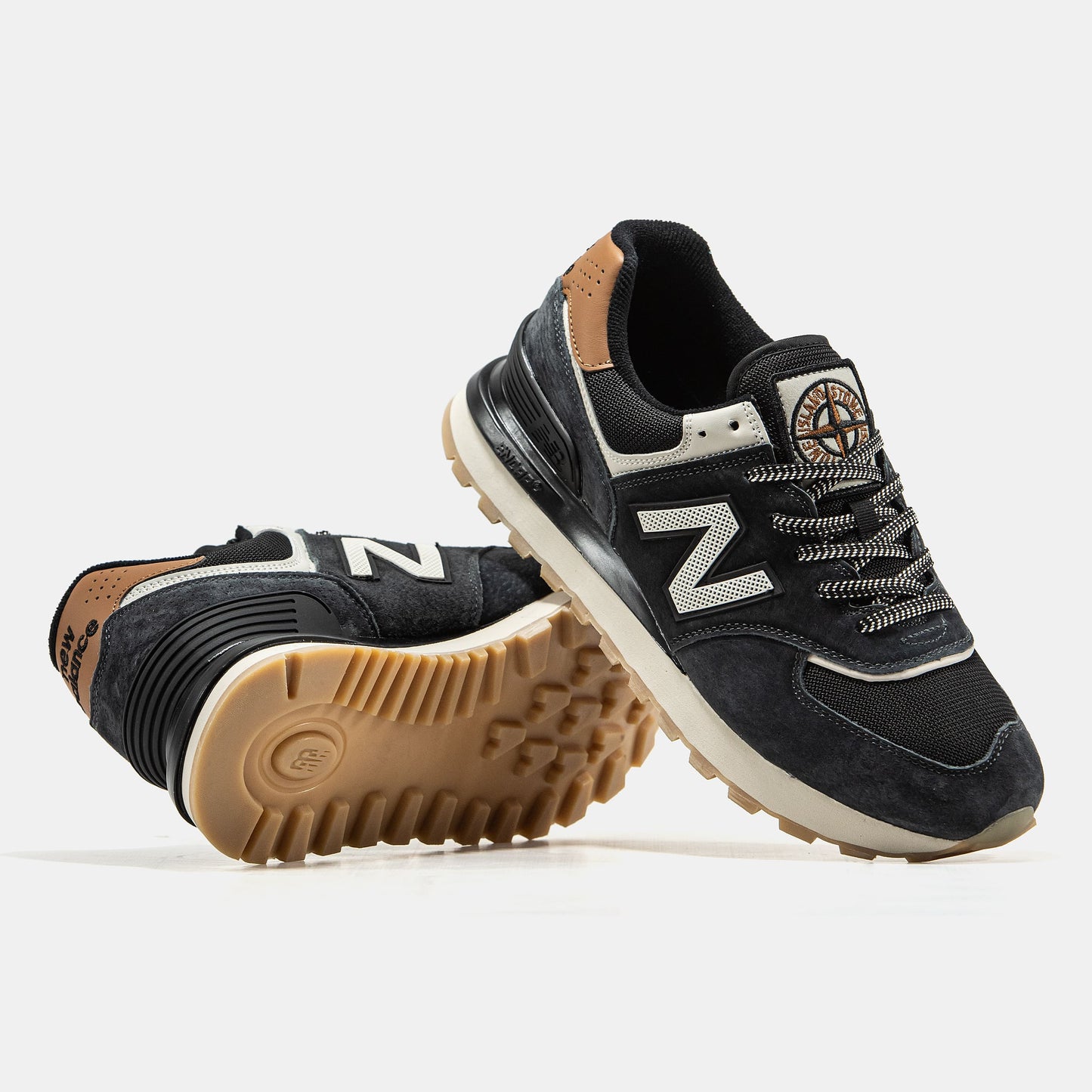 New Balance 574 x Stone Island Black Brown