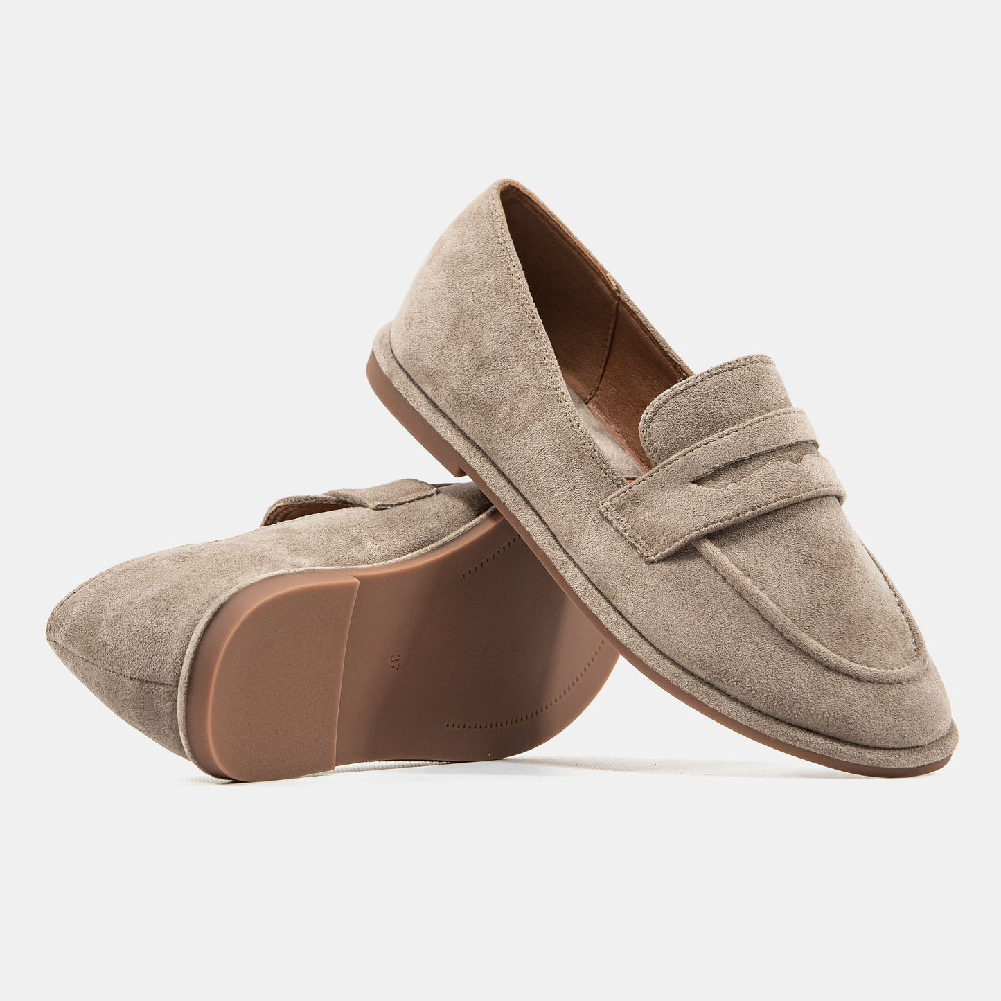 No Brand Loafers Beige Suede 2984