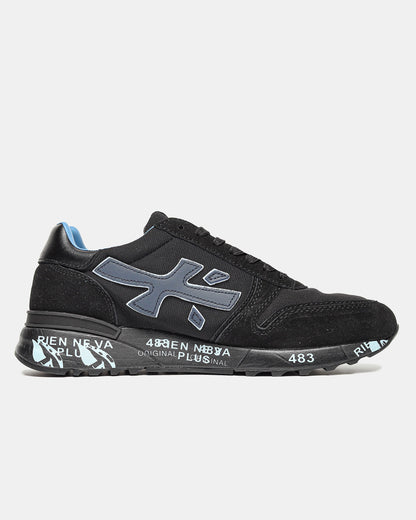 Premiata Mick Black Blue Logo