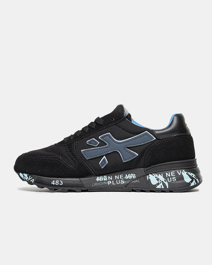 Premiata Mick Black Blue Logo