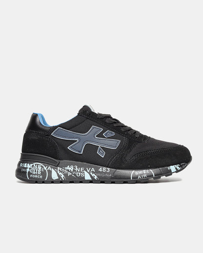 Premiata Mick Black Blue Logo