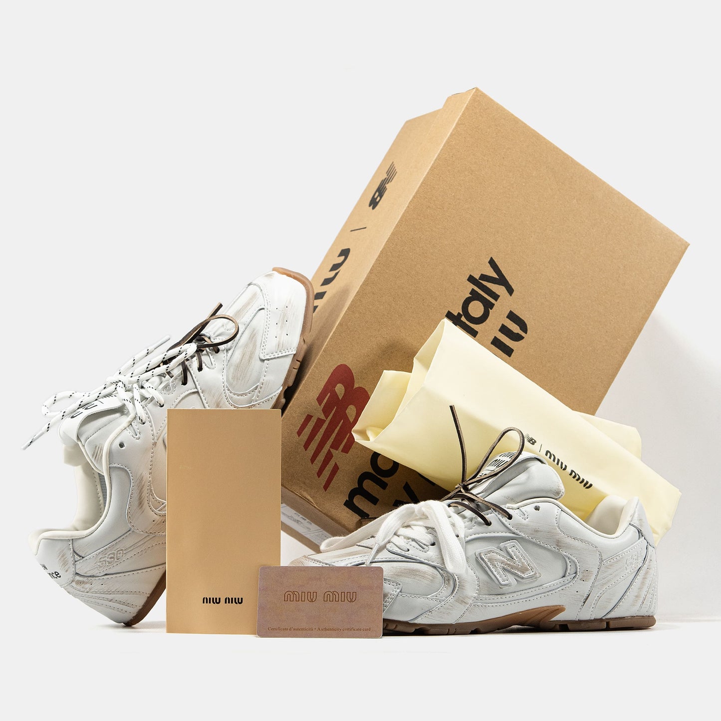 New Balance x Miu Miu 530 White Vintage
