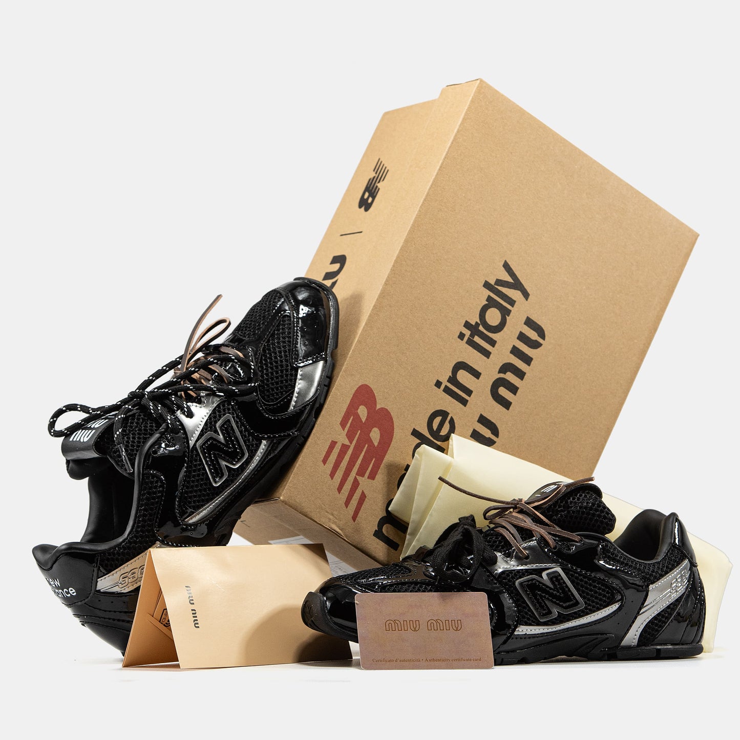 New Balance 530 x Miu Miu Black Leather