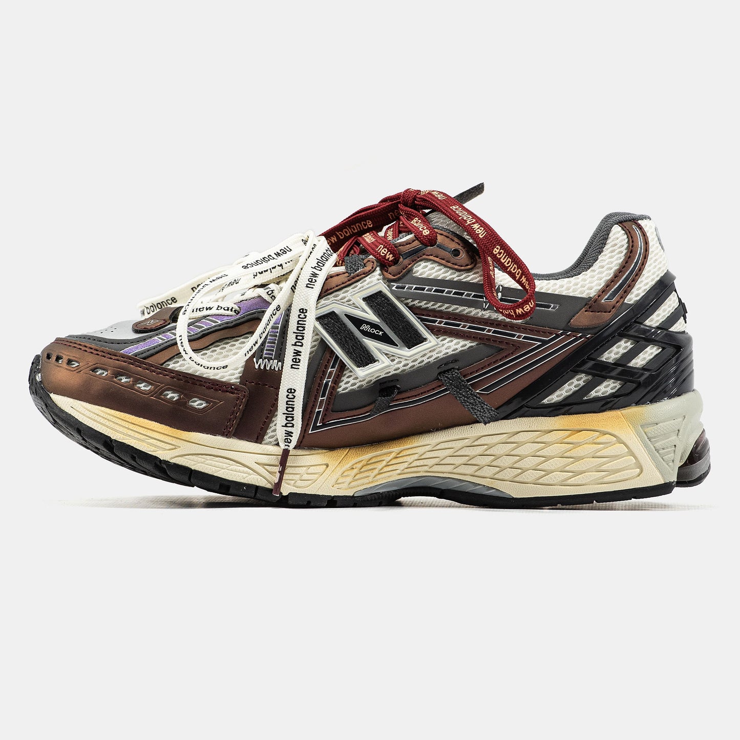 New Balance 1906A Grey Burgundy Extreme Laces