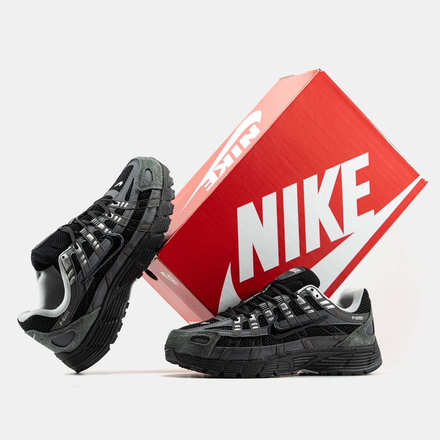 Nike P-6000 Grey Leather Black