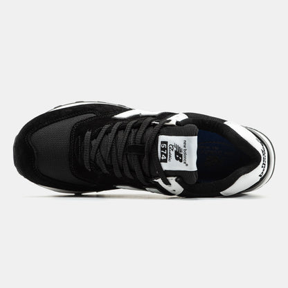 New Balance 574 Black White Logo