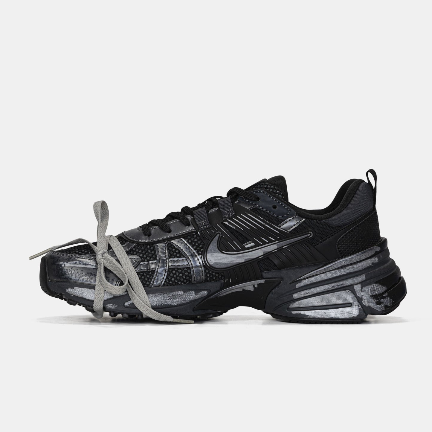 Nike Runntek V2K Black Silver Custom