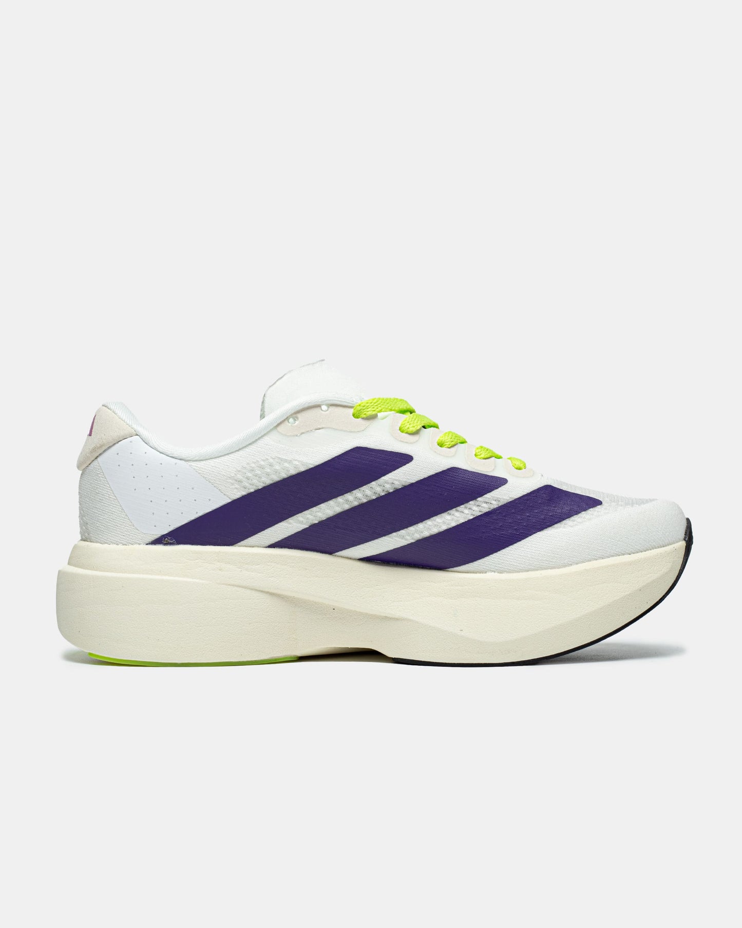 Adidas Adizero Evo SL Cloud White / Collegiate Purple / Lime Bur