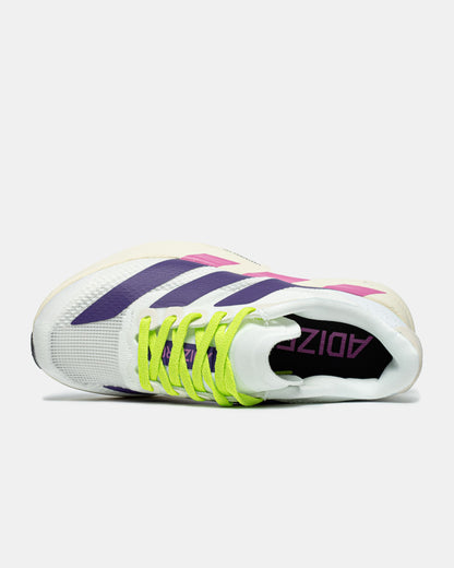 Adidas Adizero Evo SL Cloud White / Collegiate Purple / Lime Bur