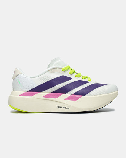 Adidas Adizero Evo SL Cloud White / Collegiate Purple / Lime Bur