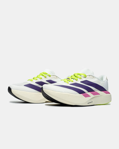 Adidas Adizero Evo SL Cloud White / Collegiate Purple / Lime Bur