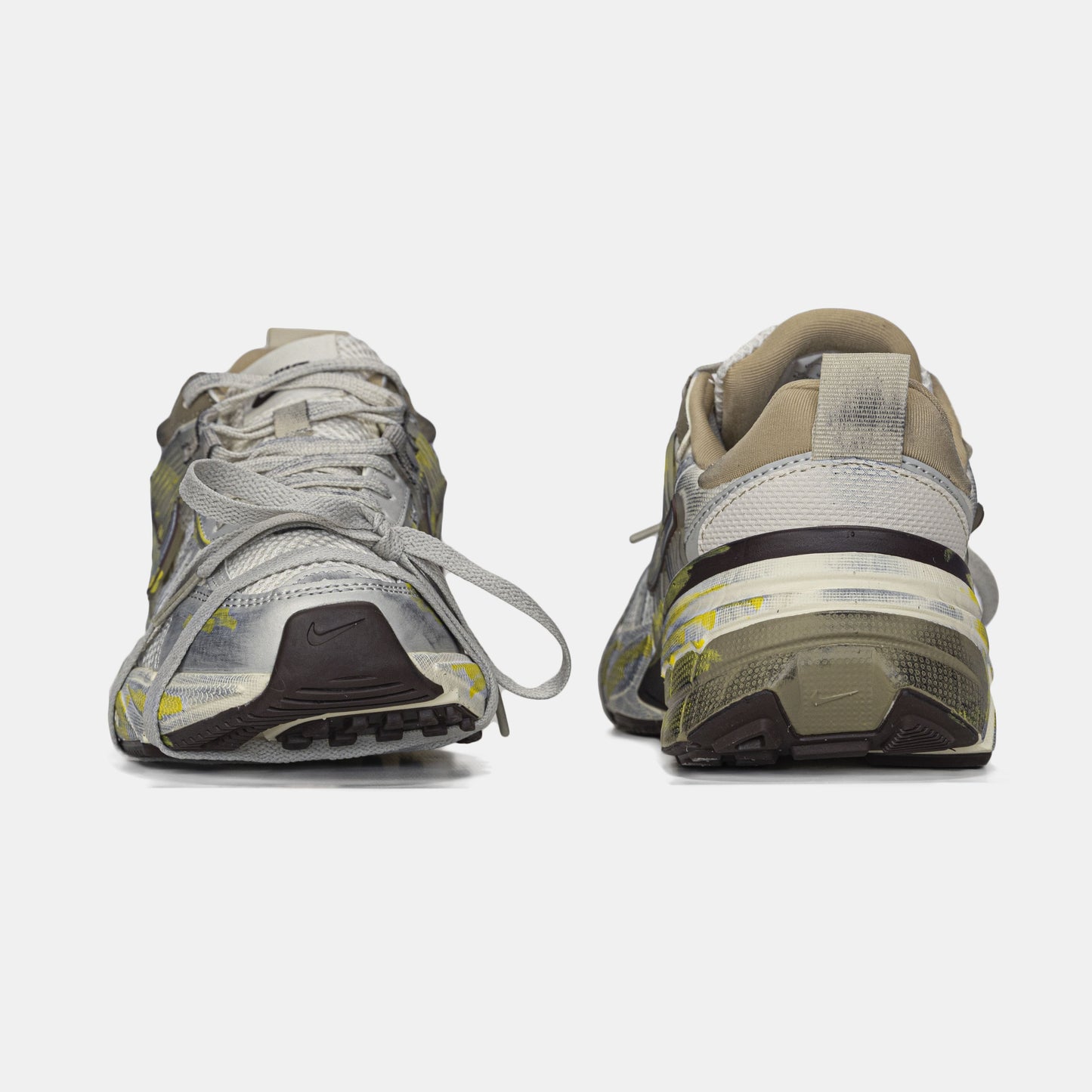Nike Runntek V2K Silver Beige Yellow Custom