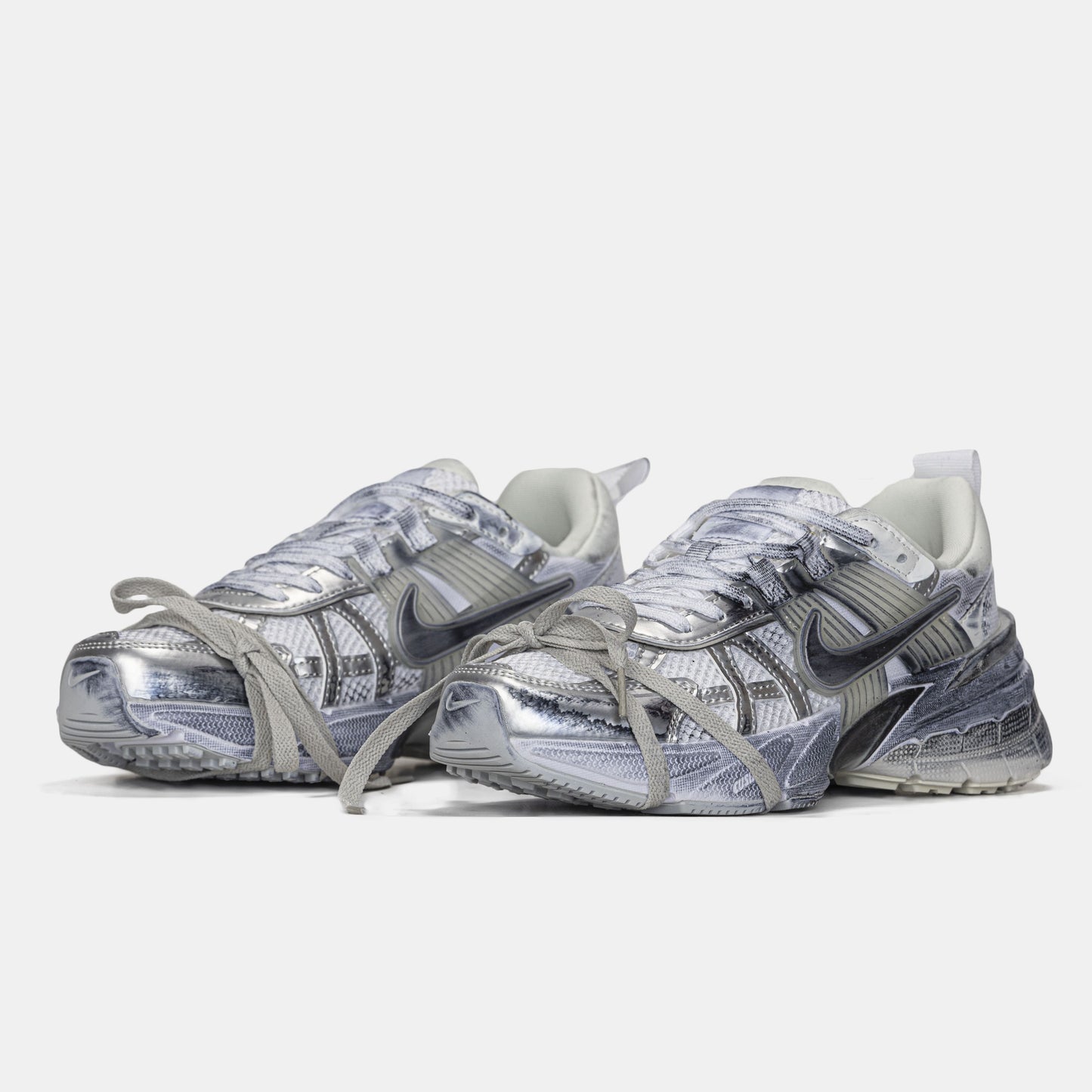 Nike Runntek V2K White Silver Custom