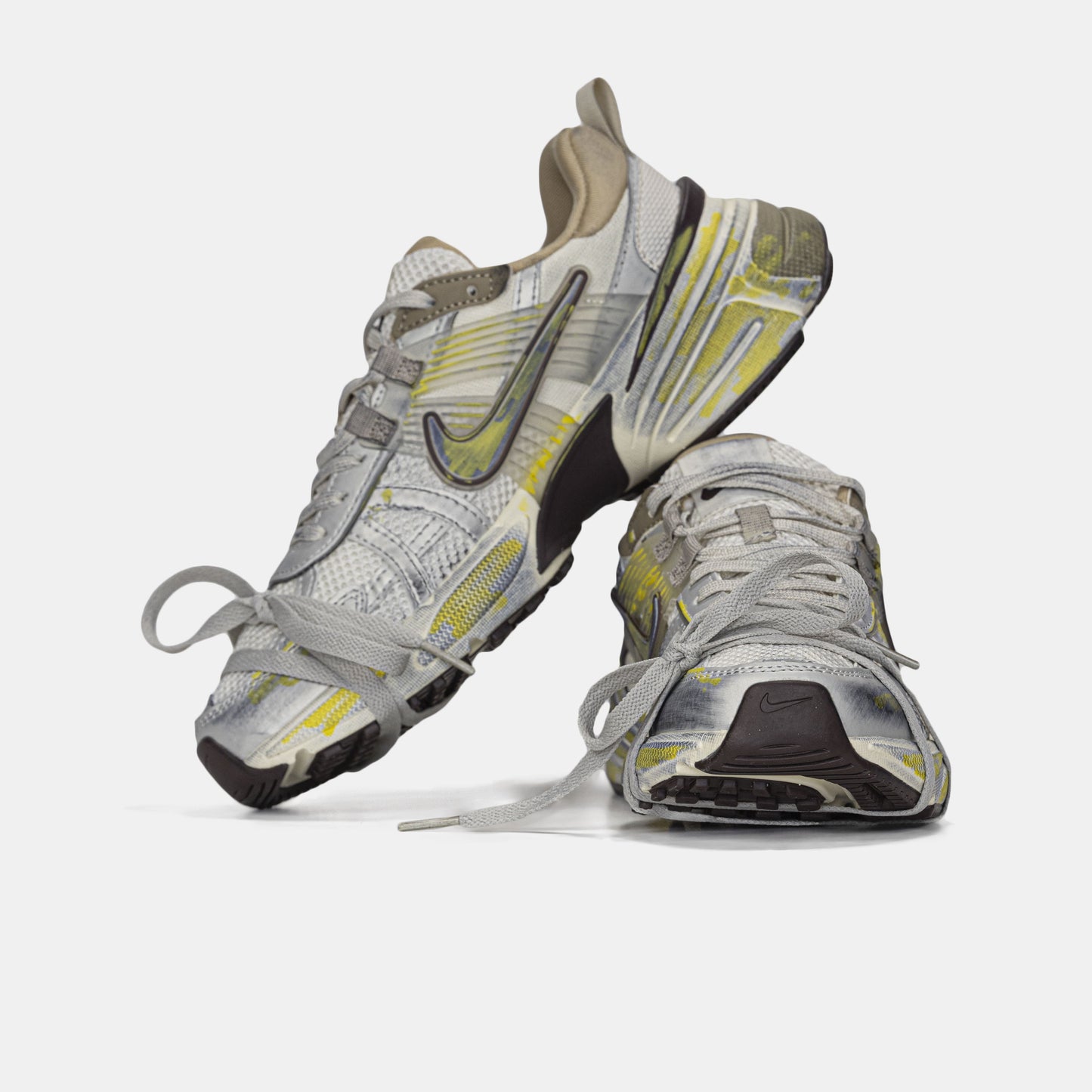 Nike Runntek V2K Silver Beige Yellow Custom