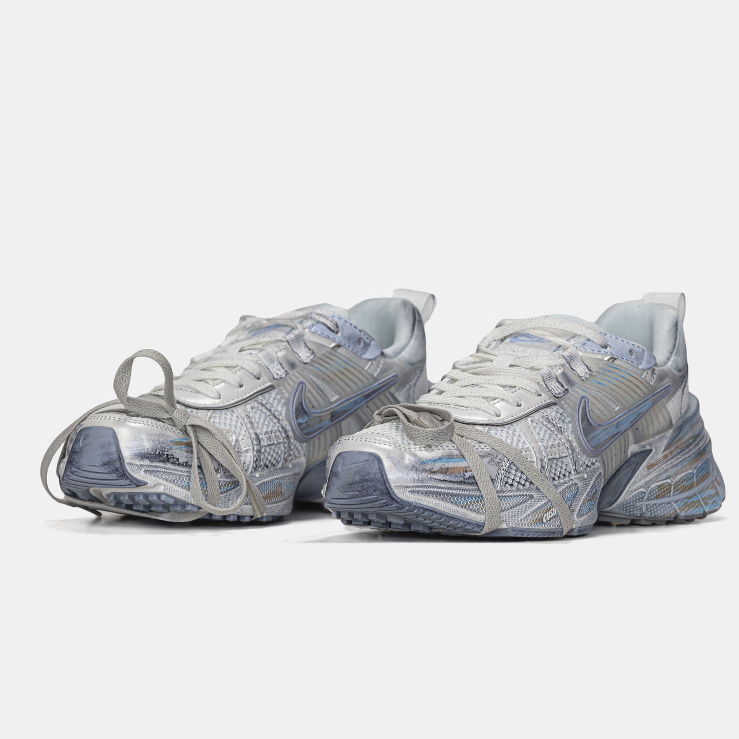 NIke Runtekk V2K White Blue Custom