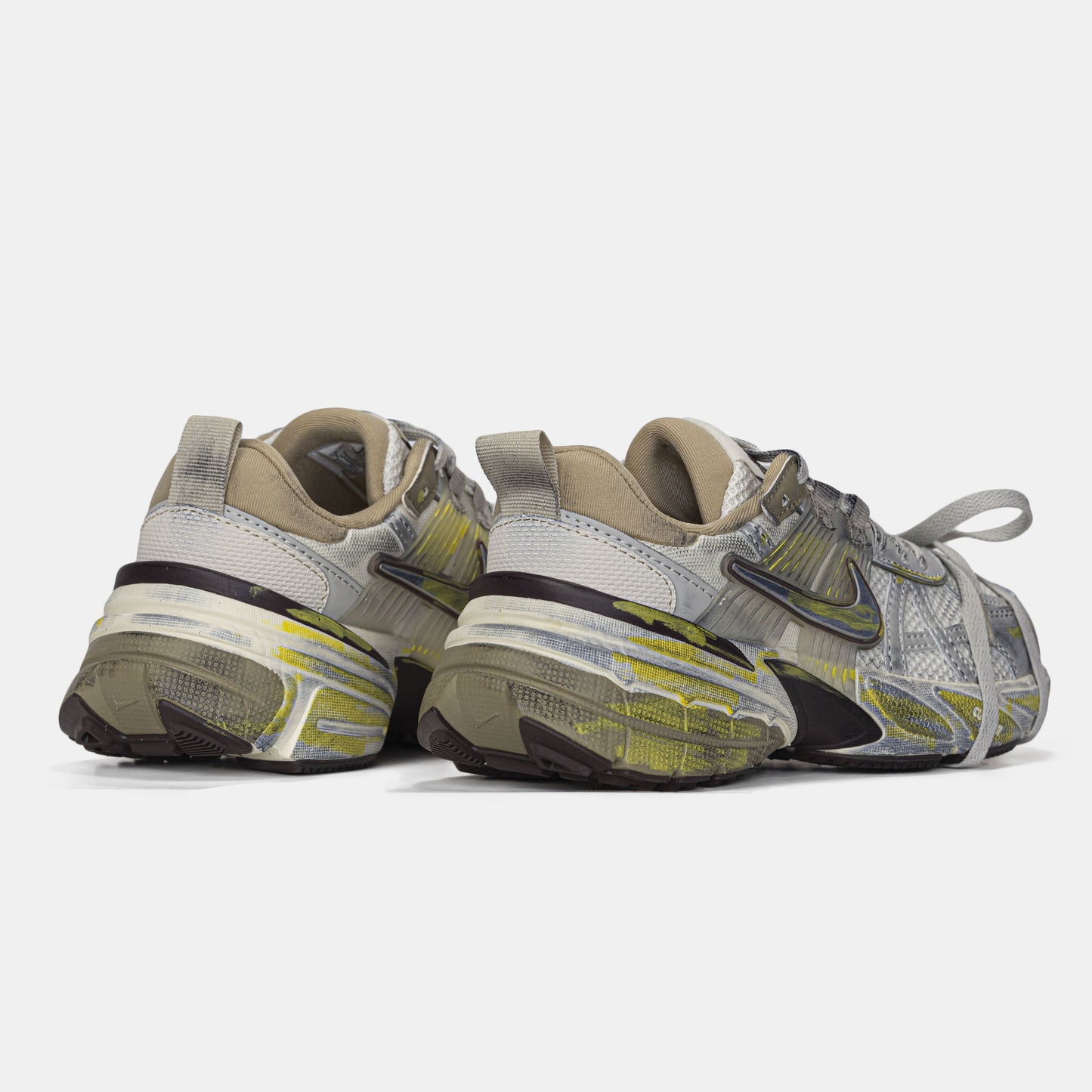 Nike Runntek V2K Silver Beige Yellow Custom