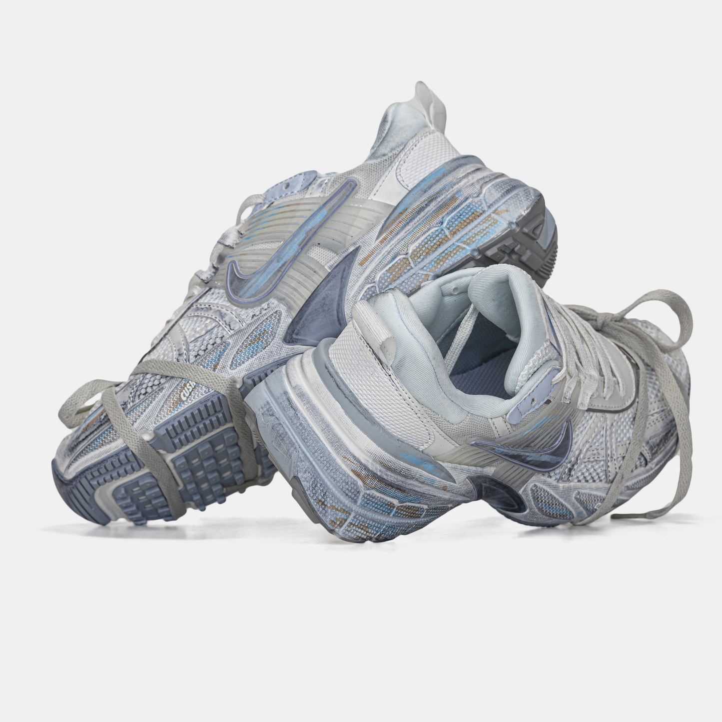 NIke Runtekk V2K White Blue Custom