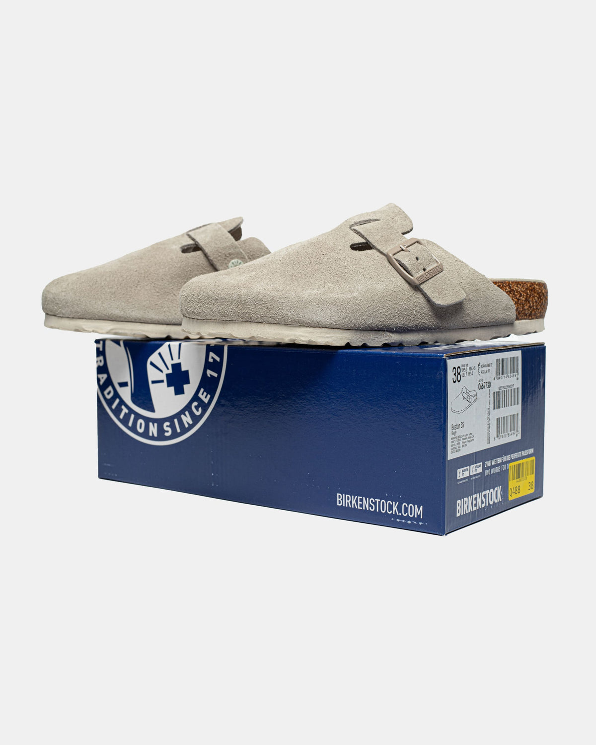 Birkenstock Boston Suede Antique White