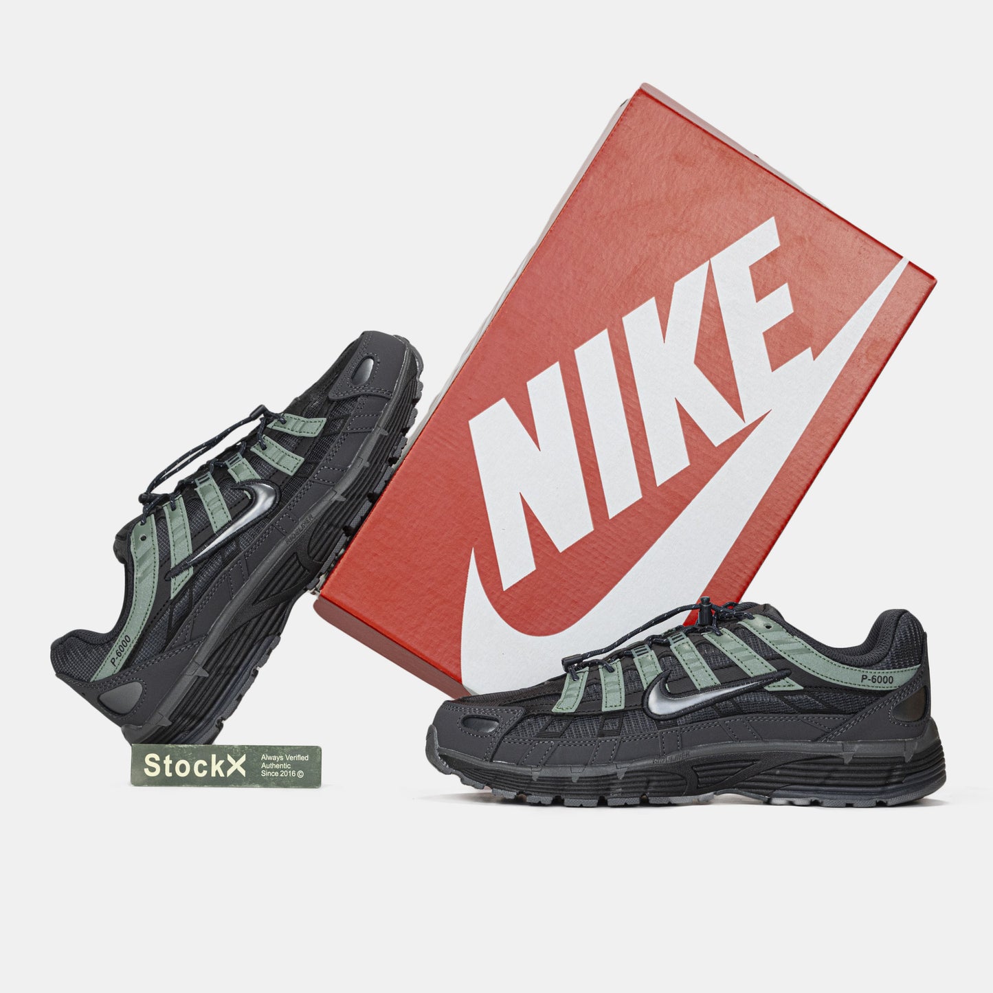 Nike P-6000 Anthracite Dark Smoke Grey Clay Green Iron Grey