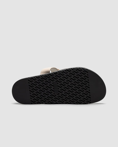 Hermes Chypre Sandals Suede Light Beige Black