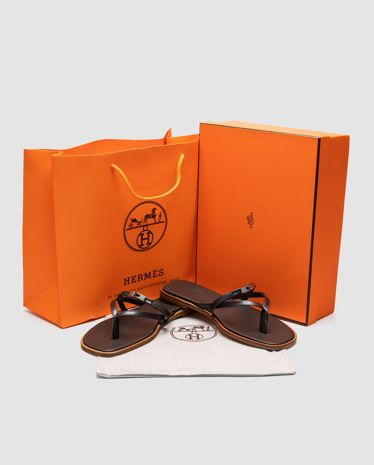 Hermes Miss Sandal Chocolate
