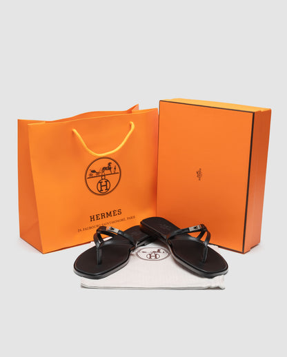 Hermes Miss Sandal Black