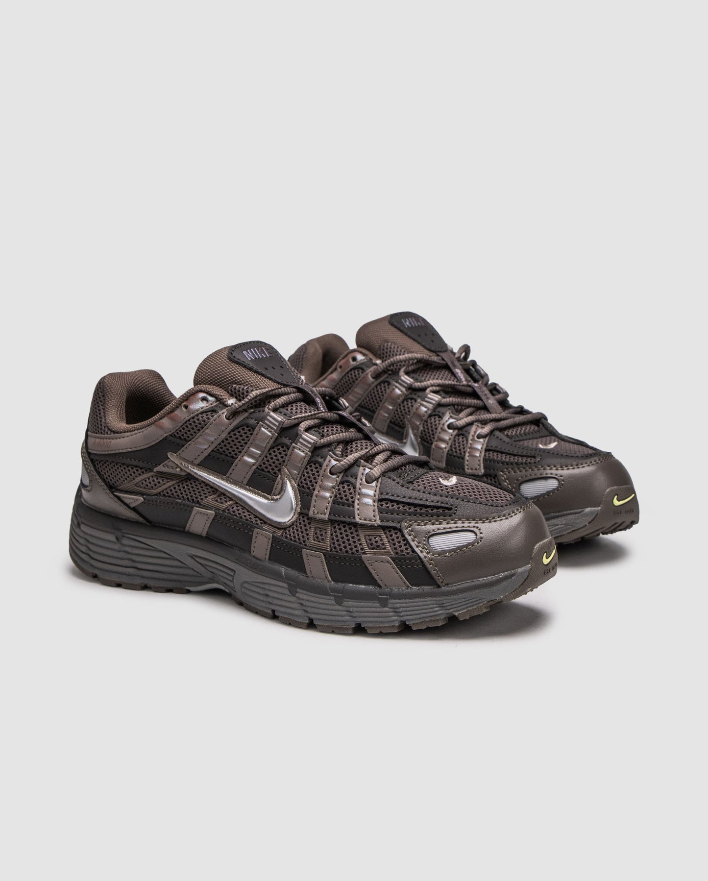 Nike P-6000 Brown Black / Cave Stone / Metallic Silver
