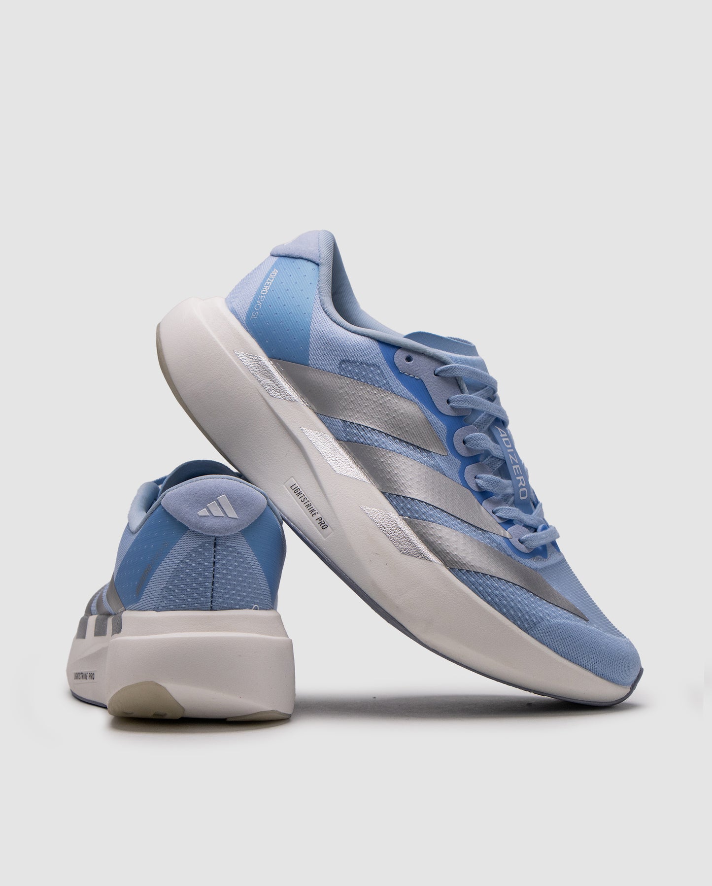 Adidas Adizero Evo SL Glow Blue Silver Metallic