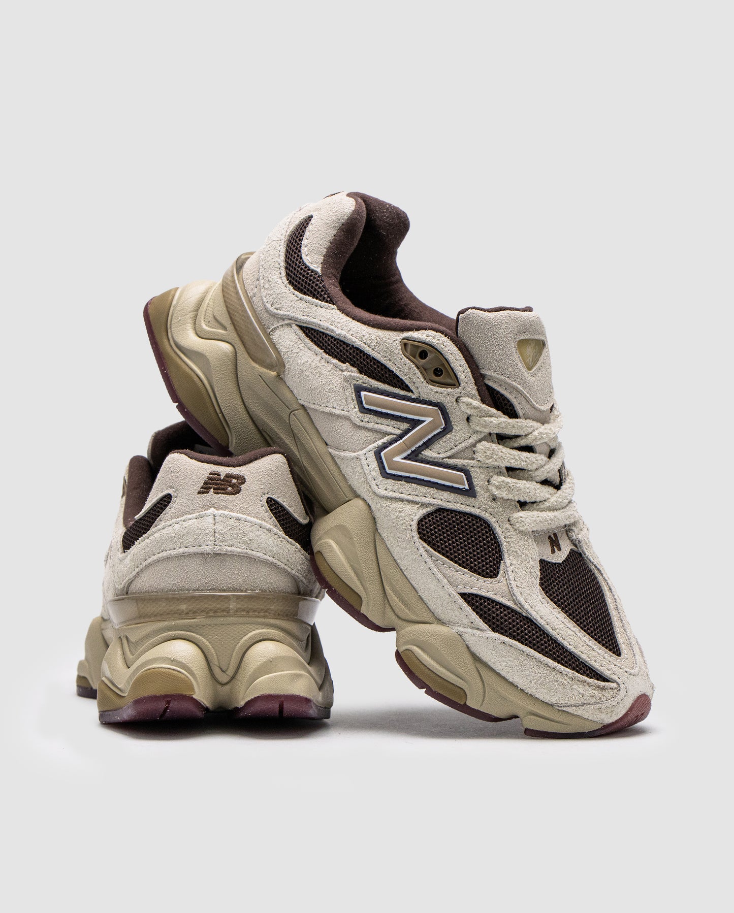 New Balance 9060 Sydney's Signature Collection in Beige Brown Black Suede Mesh