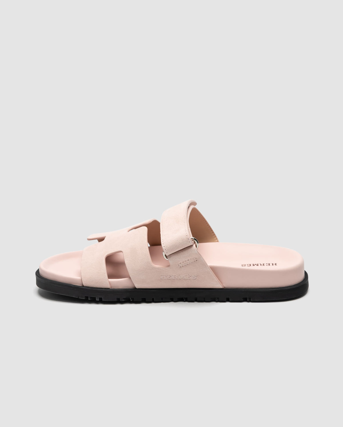 Hermes Chypre Sandals Pink Suede