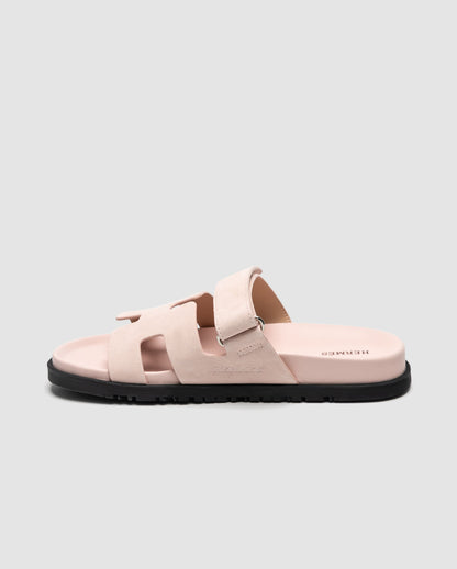Hermes Chypre Sandals Pink Suede