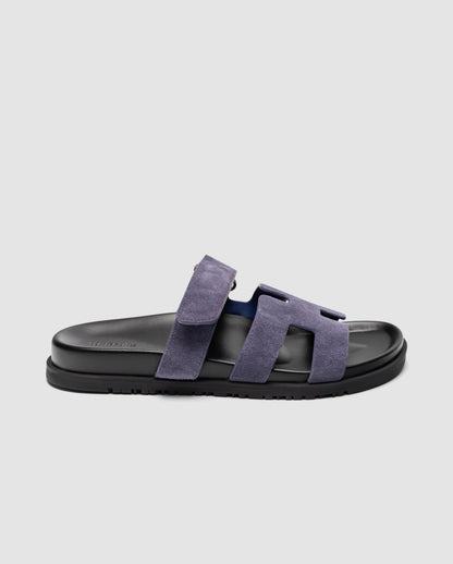 Hermes Chypre Sandals Violet Suede