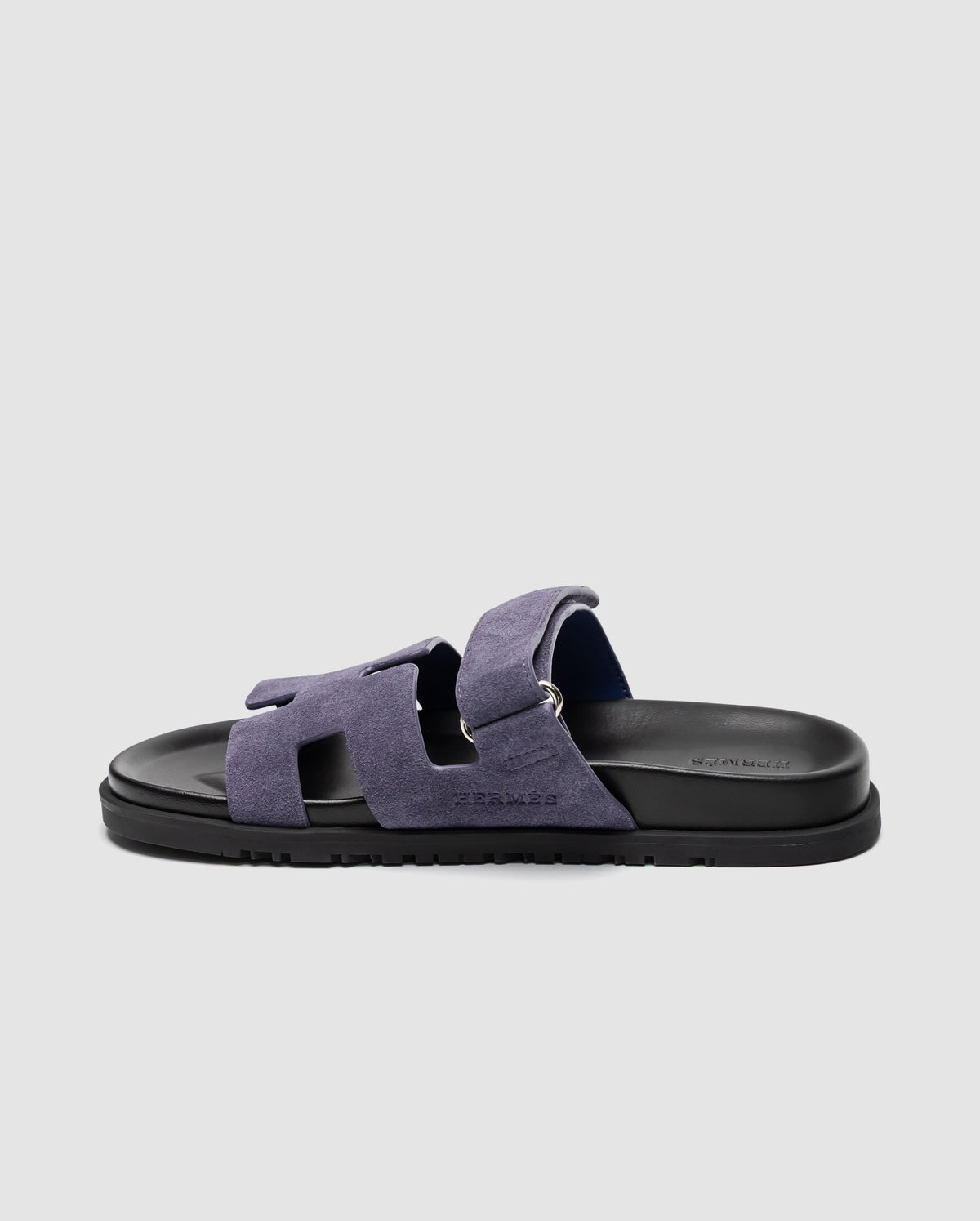 Hermes Chypre Sandals Violet Suede