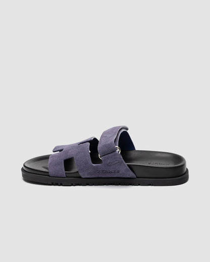 Hermes Chypre Sandals Violet Suede