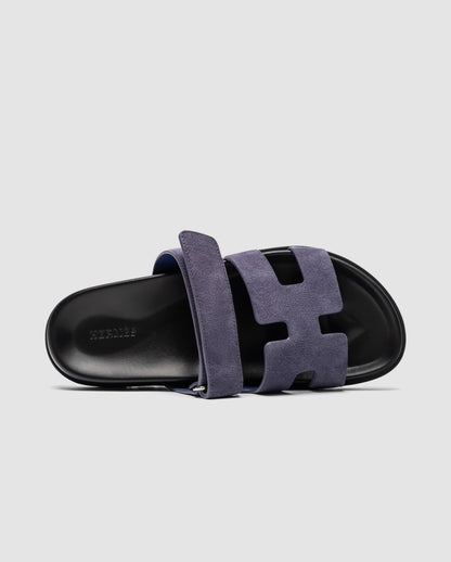 Hermes Chypre Sandals Violet Suede