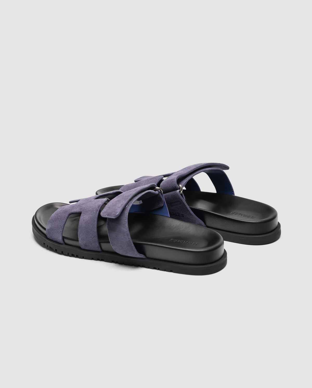 Hermes Chypre Sandals Violet Suede