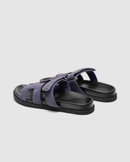 Hermes Chypre Sandals Violet Suede