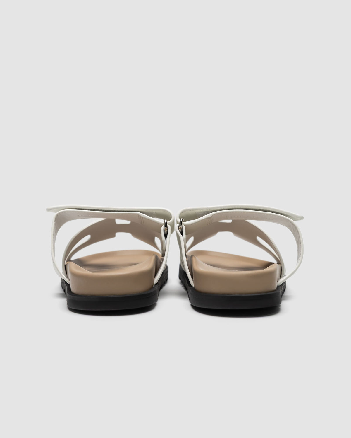 Hermes Chypre Sandals White Calfskin