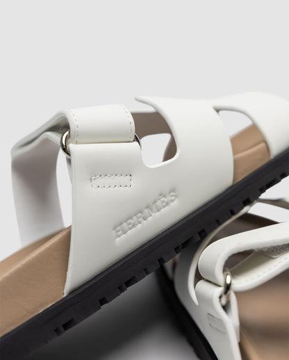 Hermes Chypre Sandals White Calfskin