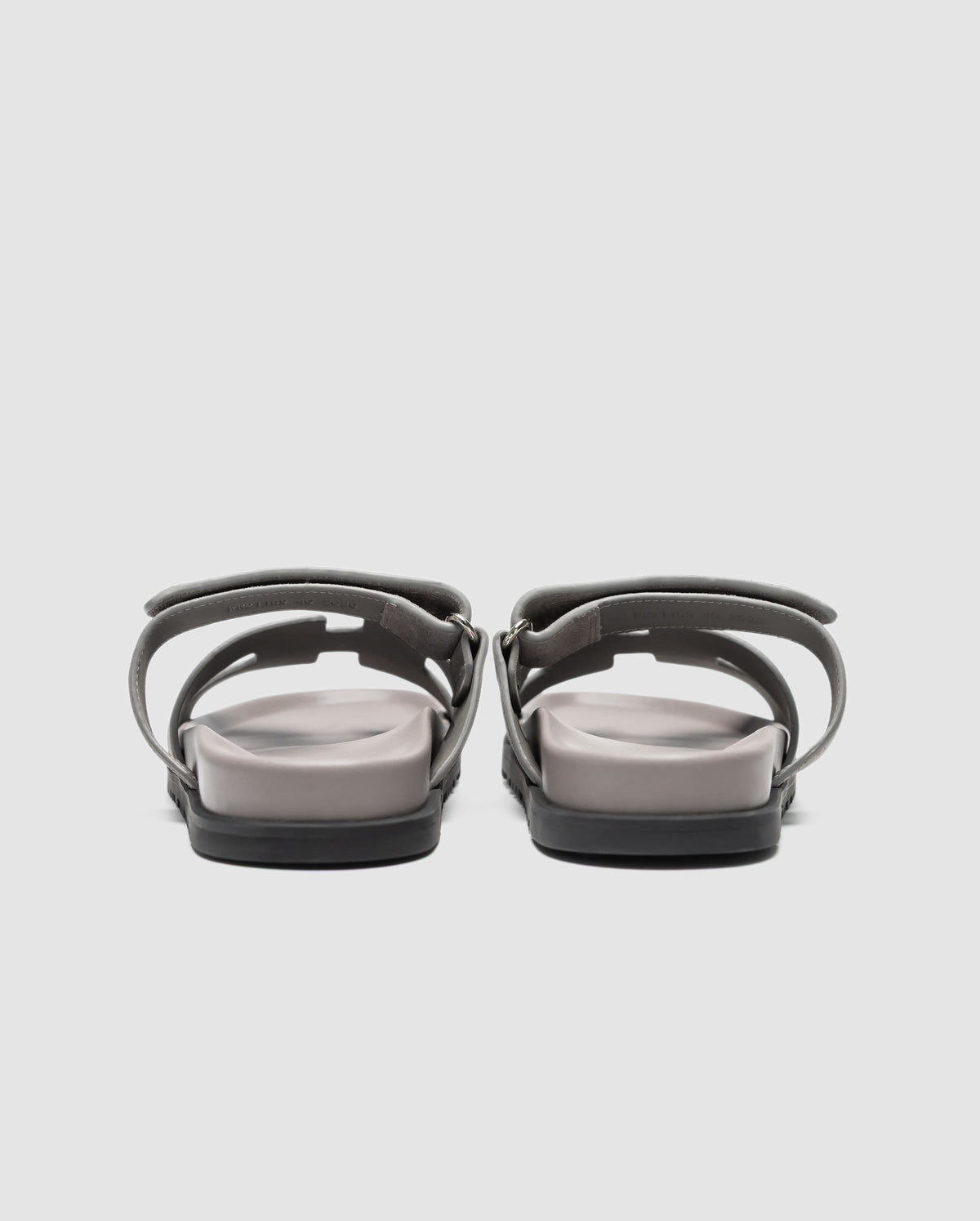 Hermes Chypre Sandals Grey Suede