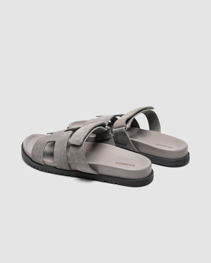 Hermes Chypre Sandals Grey Suede