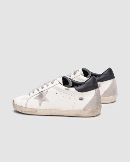 Golden Goose Superstar with Gray Suede Star and Black Leather