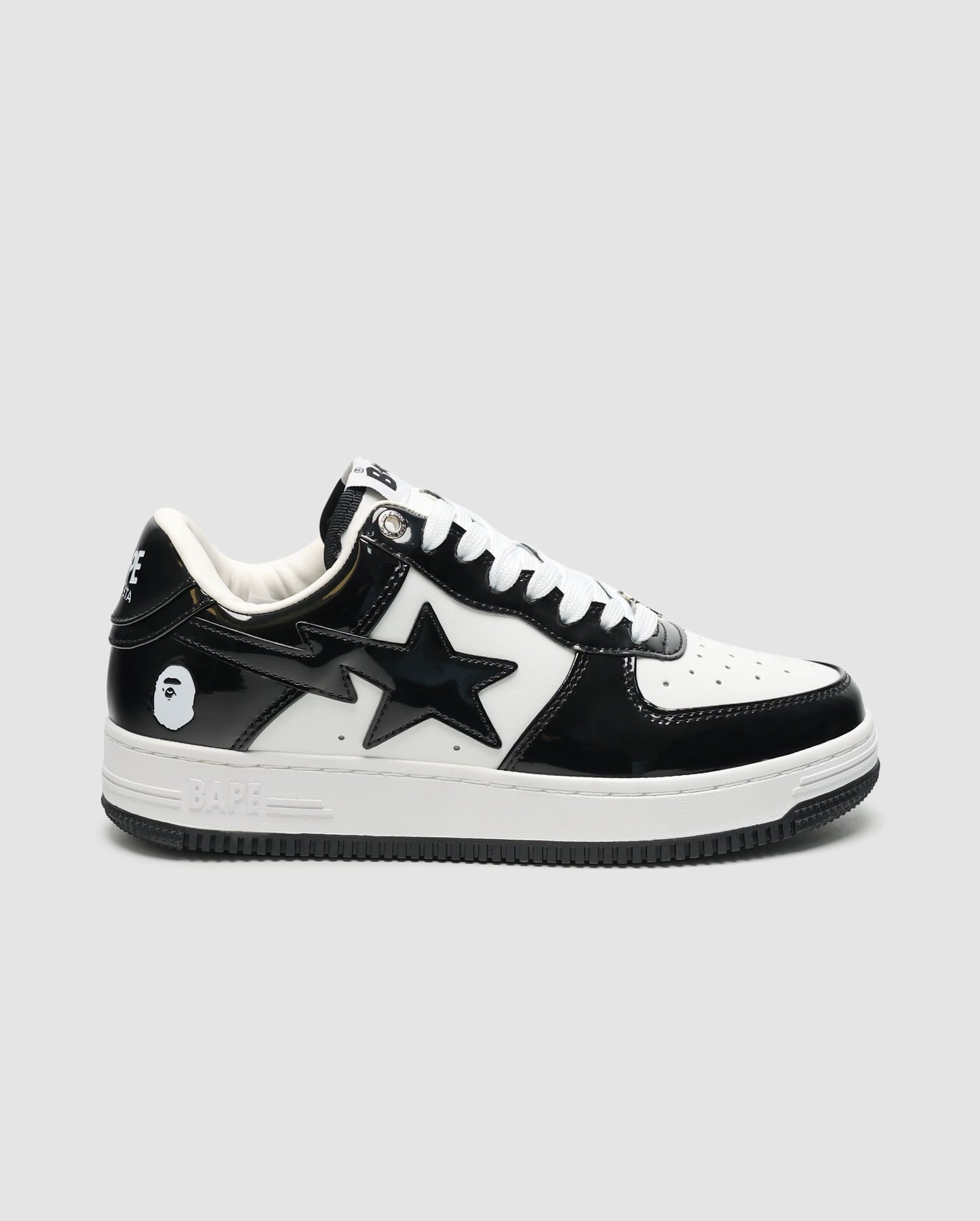 Bape A Bathing Ape Bape STA Patent Leather Black White