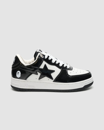 Bape A Bathing Ape Bape STA Patent Leather Black White