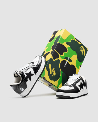 Bape A Bathing Ape Bape STA Patent Leather Black White