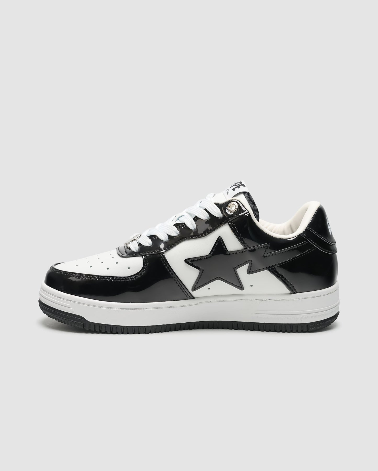 Bape A Bathing Ape Bape STA Patent Leather Black White