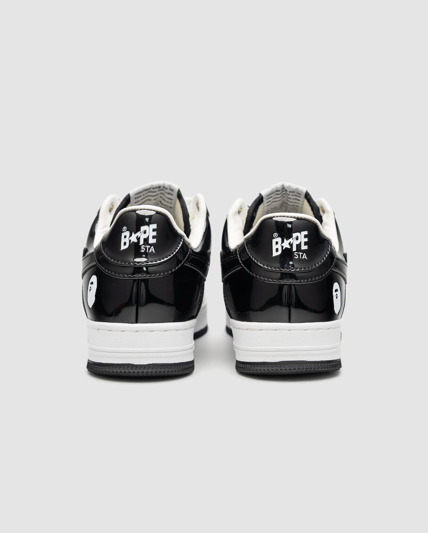 Bape A Bathing Ape Bape STA Patent Leather Black White